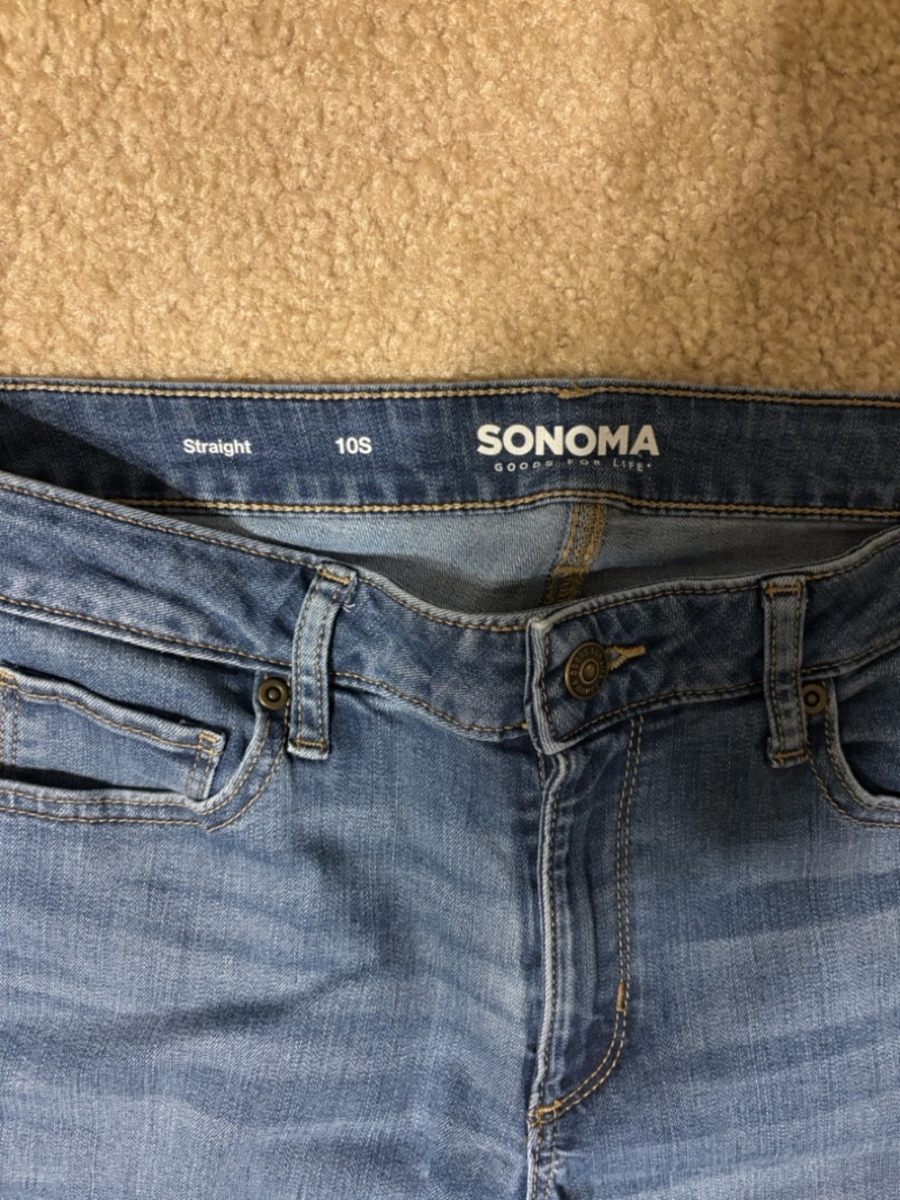 Sonoma Blue Straight Leg Jeans Size 10 Short - Picture 3 of 5